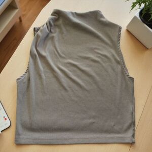 H&M Tan Mock Turtleneck Crop Top